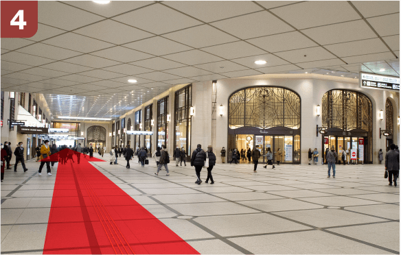 阪急大阪梅田駅3階改札からの道順a-4