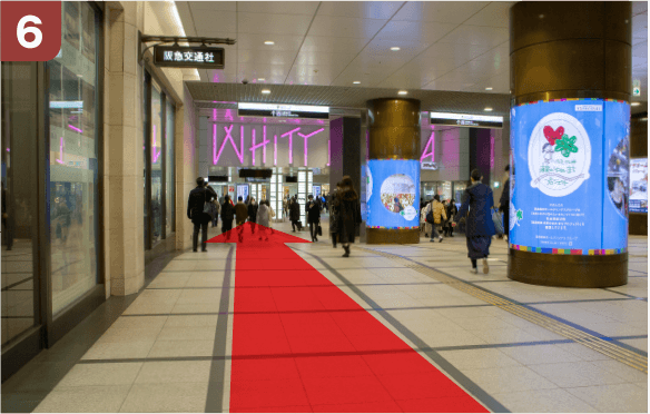 阪急大阪梅田駅3階改札からの道順a-6