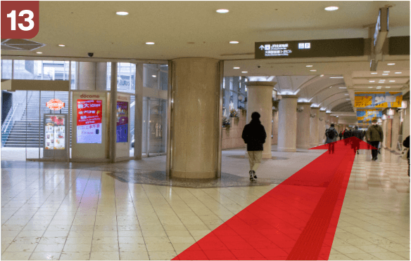 阪急大阪梅田駅3階改札からの道順a-13