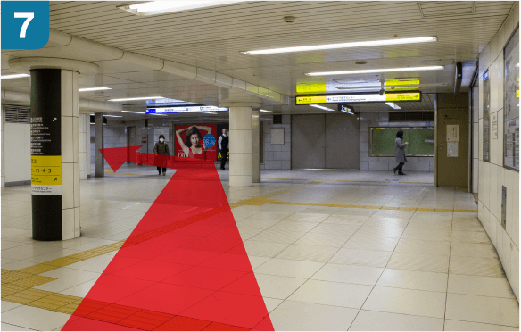 阪神電車大阪梅田駅百貨店口からの道順-7