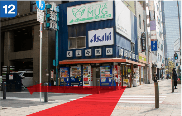 JR大阪駅中央口からの道順a-12