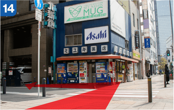 JR大阪駅中央口からの道順c-14