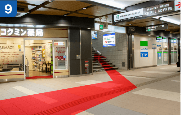 JR大阪駅中央口からの道順d-9