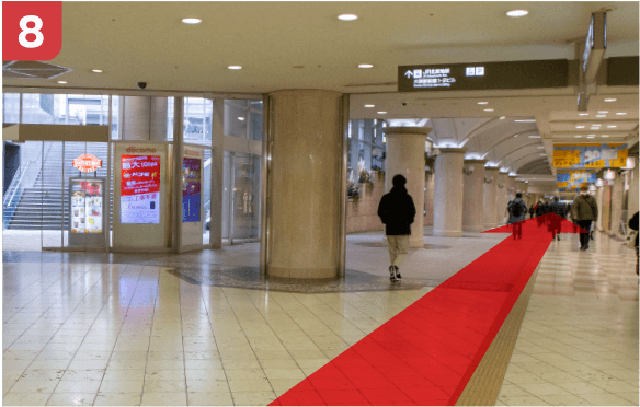 御堂筋線梅田駅南改札からの道順-8