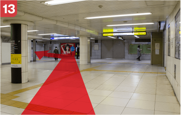 御堂筋線梅田駅南改札からの道順-13