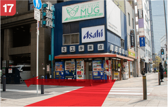 御堂筋線梅田駅南改札からの道順-17