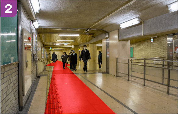 谷町線東梅田駅中央口からの道順a-2