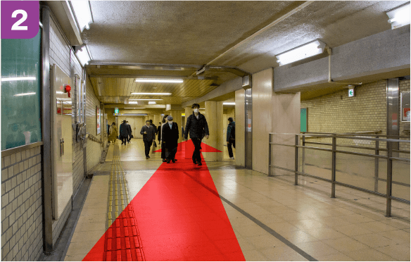 谷町線東梅田駅中央口からの道順b-2
