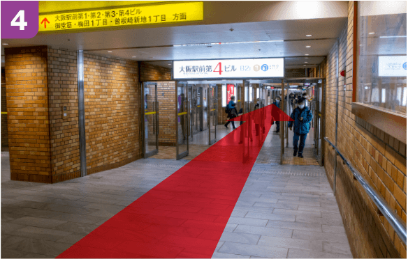 谷町線東梅田駅中央口からの道順b-4