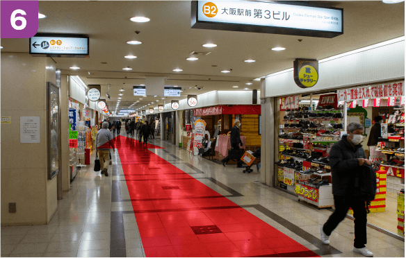 谷町線東梅田駅中央口からの道順b-6