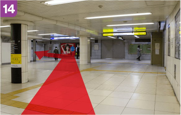 谷町線東梅田駅中央口からの道順b-14