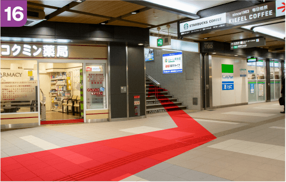 谷町線東梅田駅中央口からの道順b-16