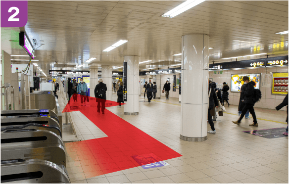 谷町線東梅田駅中央口からの道順c-2