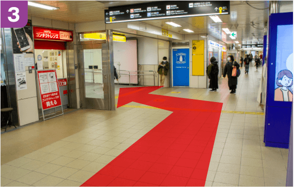 谷町線東梅田駅中央口からの道順c-3