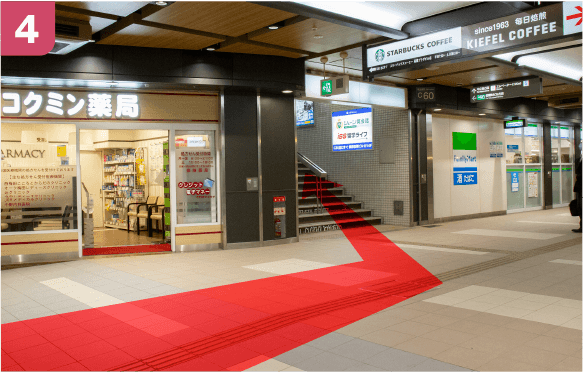 JR東西線北新地駅西口からの道順-4