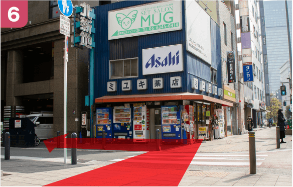 JR東西線北新地駅西口からの道順-6