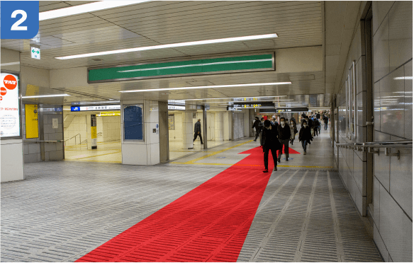 四ツ橋線西梅田駅西口からの道順-2