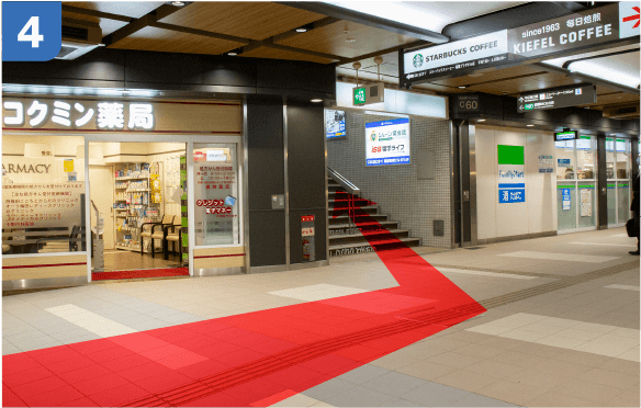 四ツ橋線西梅田駅西口からの道順-4