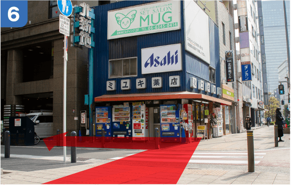 四ツ橋線西梅田駅西口からの道順-6
